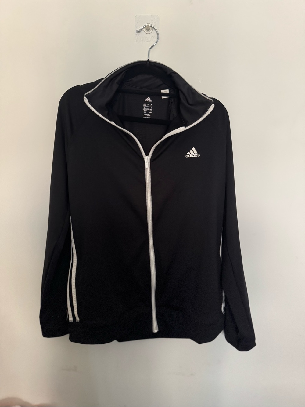 Adidas Climalite Black Full Zip Athletic Track Jacket Women’s L